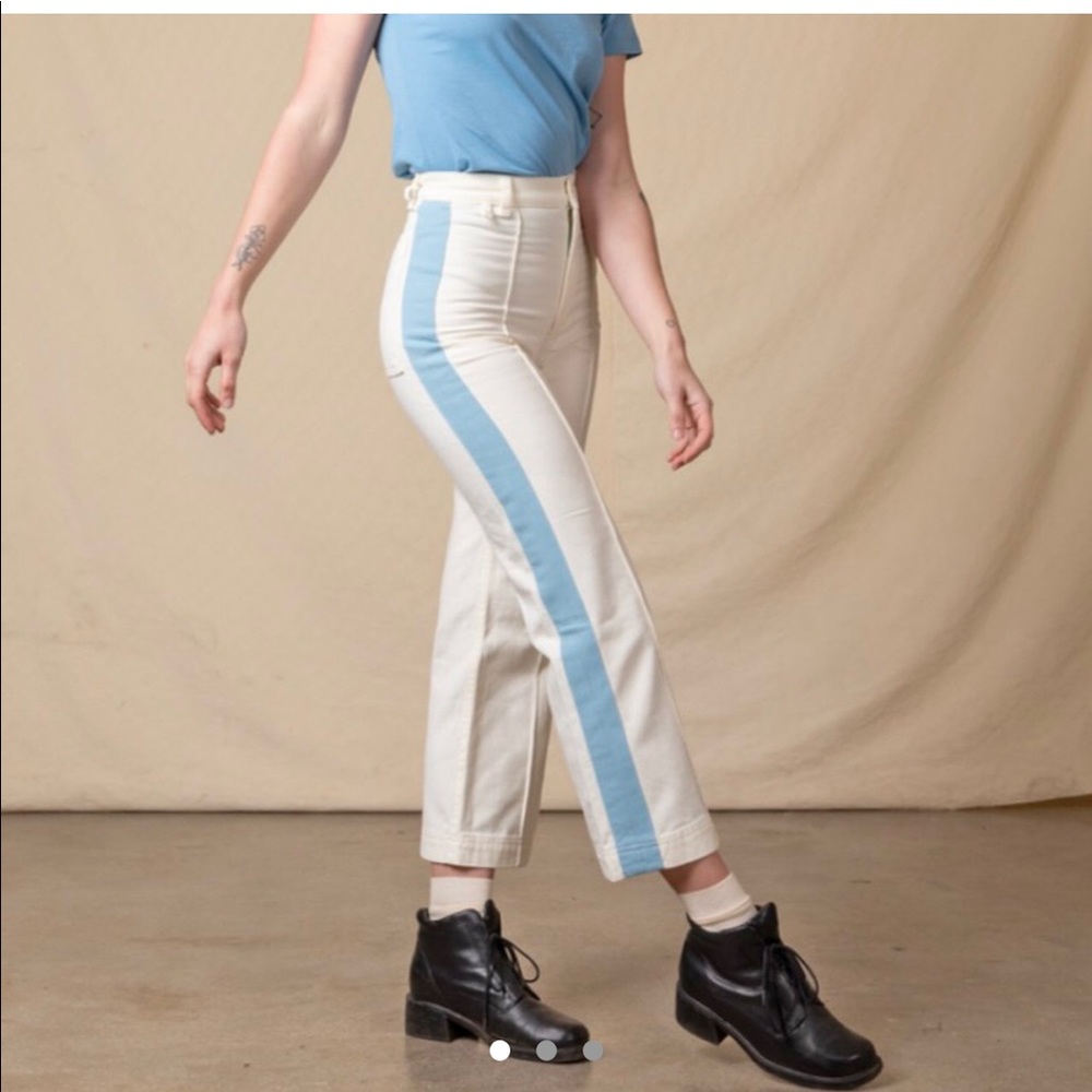 Big Bud Press Cavalry Pants brand new white blue